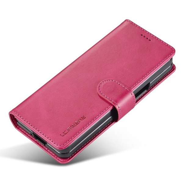 Lc.Imeeke Samsung Galaxy Z Fold 5 Cover med Kortrum Magenta