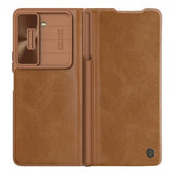 Nillkin Samsung Galaxy Z Fold 5 Cover Qin Pro Series Brun