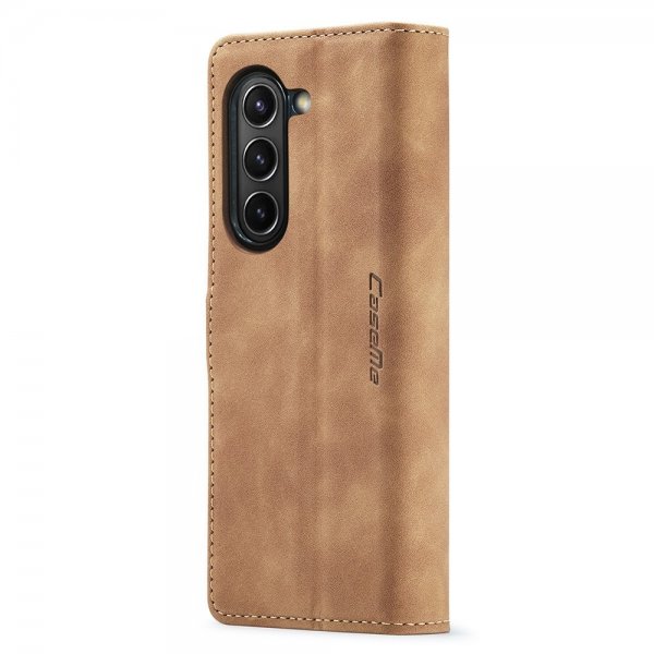 CaseMe Samsung Galaxy Z Fold 5 Cover Retro Flip Brun