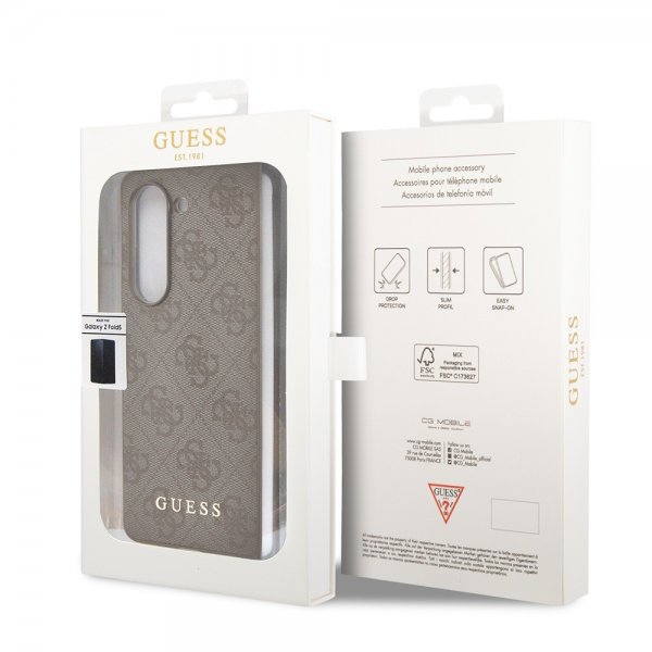 Guess Samsung Galaxy Z Fold 5 Cover 4G Charm Brun