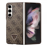 Guess Samsung Galaxy Z Fold 5 Cover 4G Metal Triangle Rhinsten Brun