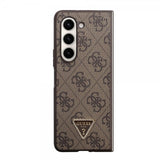 Guess Samsung Galaxy Z Fold 5 Cover 4G Metal Triangle Rhinsten Brun