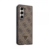 Guess Samsung Galaxy Z Fold 5 Cover 4G Metal Triangle Rhinsten Brun