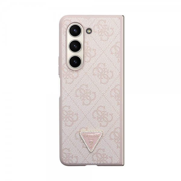 Guess Samsung Galaxy Z Fold 5 Cover 4G Metal Triangle Rhinsten Rosa