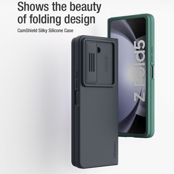 Nillkin Samsung Galaxy Z Fold 5 Cover CamShield Silky Blå