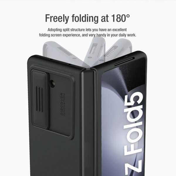 Nillkin Samsung Galaxy Z Fold 5 Cover CamShield Silky Blå