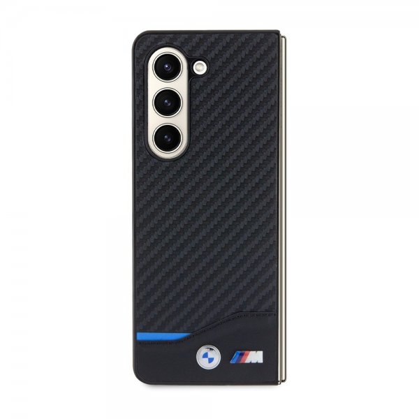 BMW Samsung Galaxy Z Fold 5 Cover Carbon Effect Metal Logo Sort