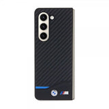 BMW Samsung Galaxy Z Fold 5 Cover Carbon Effect Metal Logo Sort