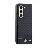BMW Samsung Galaxy Z Fold 5 Cover Carbon Effect Metal Logo Sort