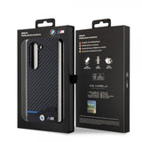 BMW Samsung Galaxy Z Fold 5 Cover Carbon Effect Metal Logo Sort