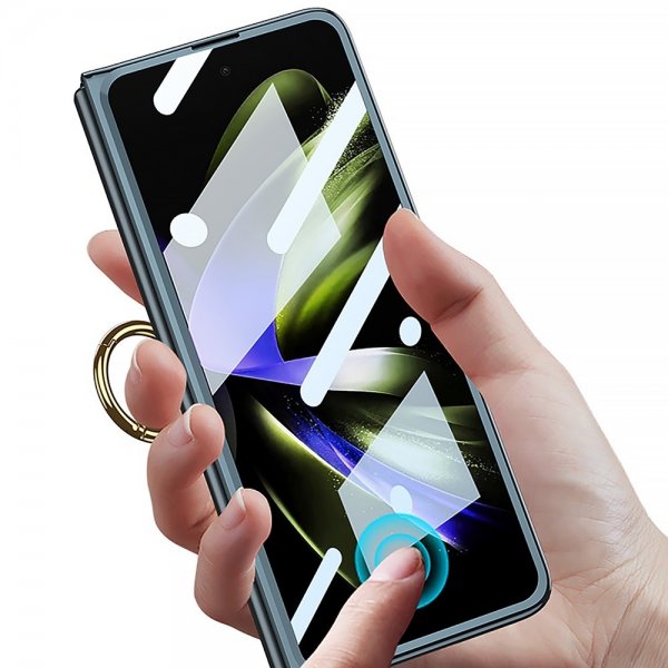 GKK Samsung Galaxy Z Fold 5 Cover Fingerring Guld