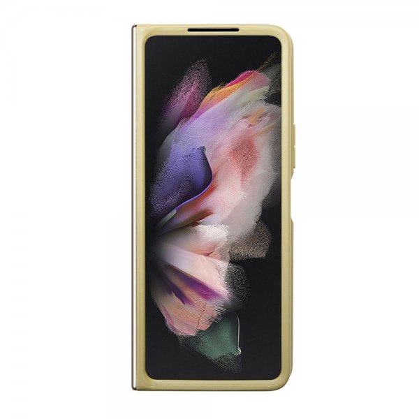 Guess Samsung Galaxy Z Fold 5 Cover Glitter Flakes Metal Logo Guld