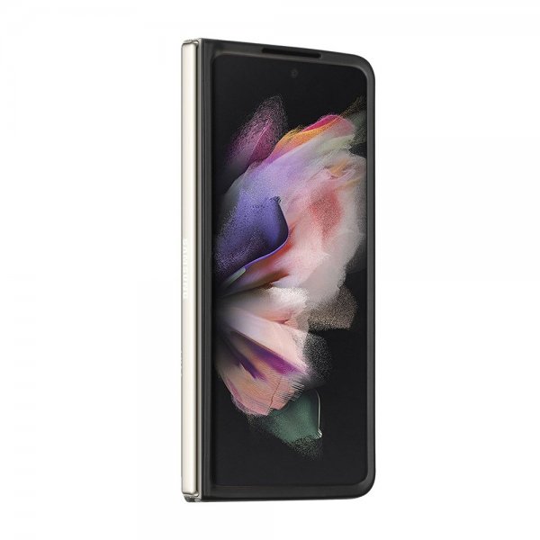 Gues Samsung Galaxy Z Fold 5 Cover Glitter Flakes Metal Logo Sort