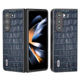 ABEEL Samsung Galaxy Z Fold 5 Cover Krokodillæder Blå
