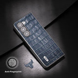ABEEL Samsung Galaxy Z Fold 5 Cover Krokodillæder Blå