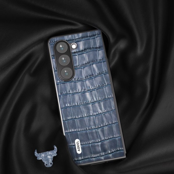 ABEEL Samsung Galaxy Z Fold 5 Cover Krokodillæder Blå