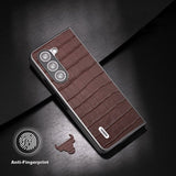 ABEEL Samsung Galaxy Z Fold 5 Cover Krokodilletekstur Brun