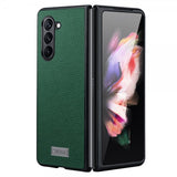 Beskyttende Samsung Galaxy Z Fold 5 Cover Litchi Grøn