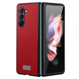 Sulada Samsung Galaxy Z Fold 5 Cover Litchi Rød
