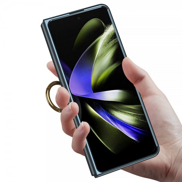 GKK Samsung Galaxy Z Fold 5 Cover med Ringholder Sølv