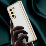 GKK Samsung Galaxy Z Fold 5 Cover Forgyldt Kant Sort