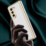 GKK Samsung Galaxy Z Fold 5 Cover Stribet Grå