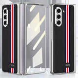GKK Samsung Galaxy Z Fold 5 Cover Stribet Sort