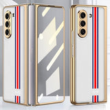 GKK Samsung Galaxy Z Fold 5 Cover Stribet Hvid
