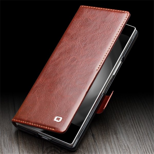 Qialino Samsung Galaxy Z Fold 6 Etui Ægte Læder Brun