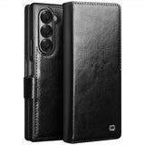 Qialino Samsung Galaxy Z Fold 6 Etui Ægte Læder Sort