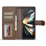 Lc.Imeeke Samsung Galaxy Z Fold 6 Etui med Kortlomme Kickstand-funktion Mørkebrun