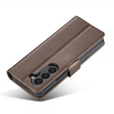 Lc.Imeeke Samsung Galaxy Z Fold 6 Etui med Kortlomme Kickstand-funktion Mørkebrun