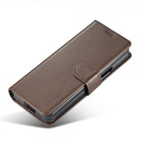 Lc.Imeeke Samsung Galaxy Z Fold 6 Etui med Kortlomme Kickstand-funktion Mørkebrun