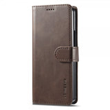 Lc.Imeeke Samsung Galaxy Z Fold 6 Etui med Kortlomme Kickstand-funktion Mørkebrun
