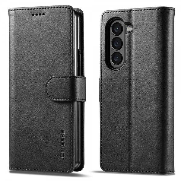 Lc.Imeeke Samsung Galaxy Z Fold 6 Etui med Kortlomme Standerfunktion Sort