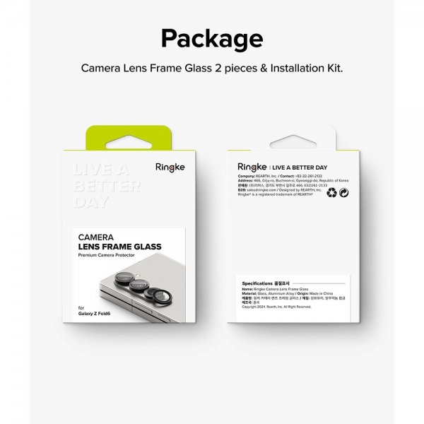 Ringke Samsung Galaxy Z Fold 6 Kamerabeskyttelse Kameralinse Ramme 2-pak