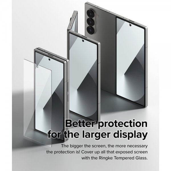 Ringke Samsung Galaxy Z Fold 6 Skærmbeskytter Cover Display Protector Glass 2-pak