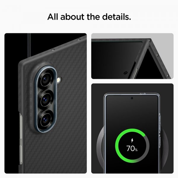 Spigen Samsung Galaxy Z Fold 7 Cover Air Skin Aramid Sort