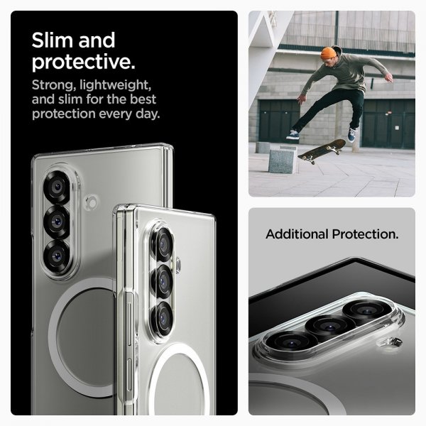 Spigen Samsung Galaxy Z Fold 7 Cover Air Skin MagFit Klar Hvid