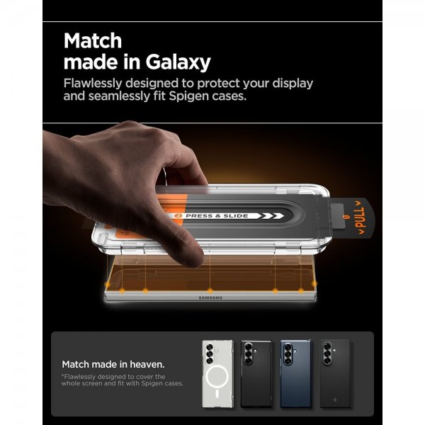 Spigen Samsung Galaxy Z Fold 7 Skærmbeskytter GLAS.tR EZ Fit Pro 2-pak