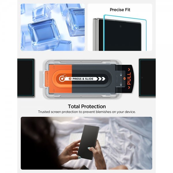 Spigen Samsung Galaxy Z Fold 7 Skærmbeskytter GLAS.tR EZ Fit Pro 2-pak