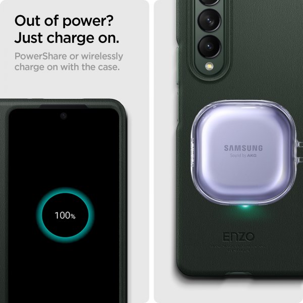 Spigen Samsung Galaxy Z Fold3 Cover Enzo Classic Green