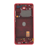 Samsung S20 FE 4G Skærm med LCD Display Original - Rød