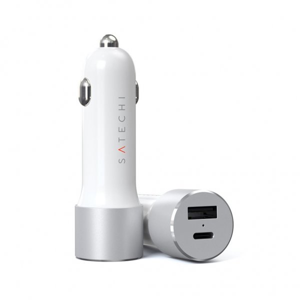 Satechi Billader med PD 1xUSB-C og 1xUSB-A Sølv