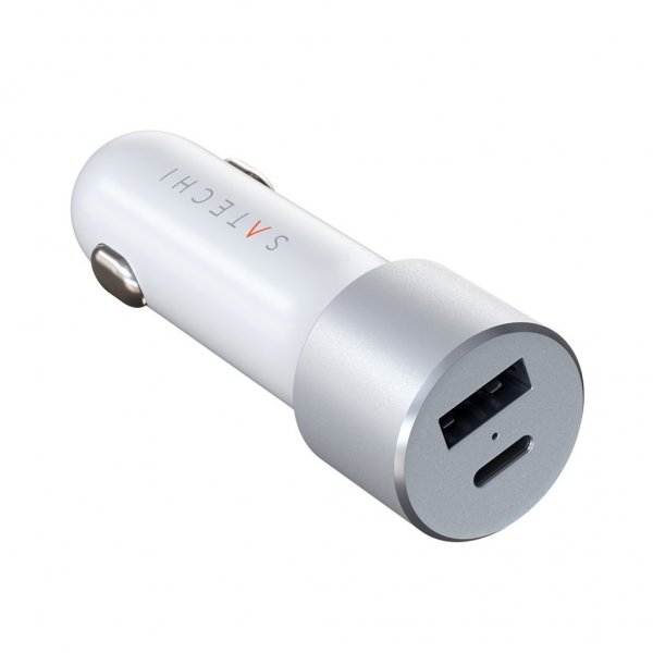 Satechi Billader med PD 1xUSB-C og 1xUSB-A Sølv