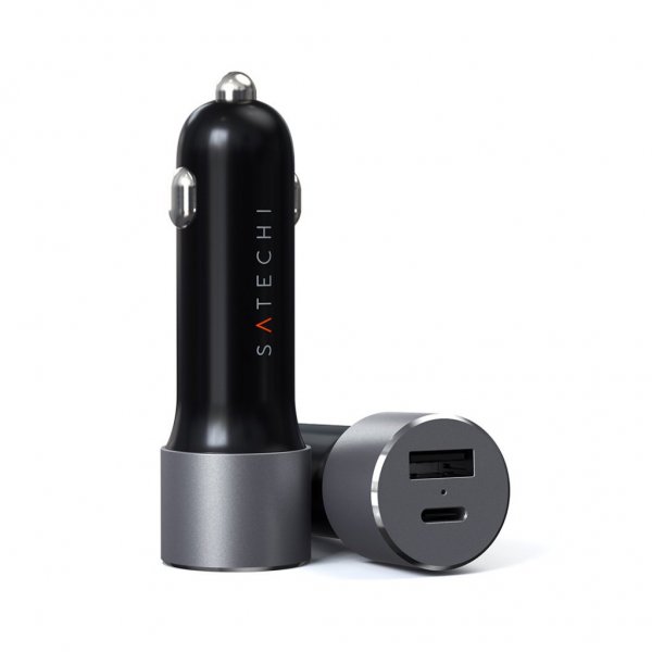 Satechi Billader med PD 1xUSB-C og 1xUSB-A Space Grey