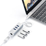 Satechi Type-C 2-i-1 USB Hub Ethernet Space Gray