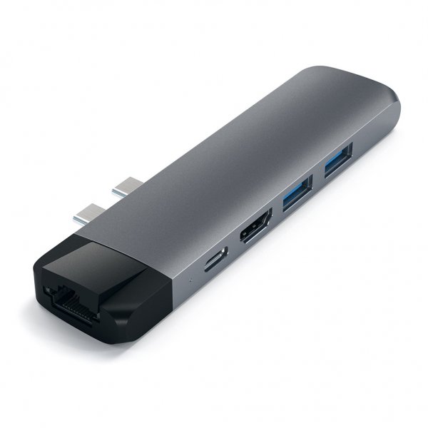 Satechi USB-C Pro Hub med 4K HDMI og Ethernet Space Gray