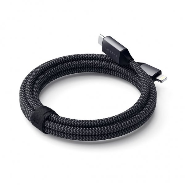 Satechi USB-C til Lightning-kabel 1.8 meter Grå