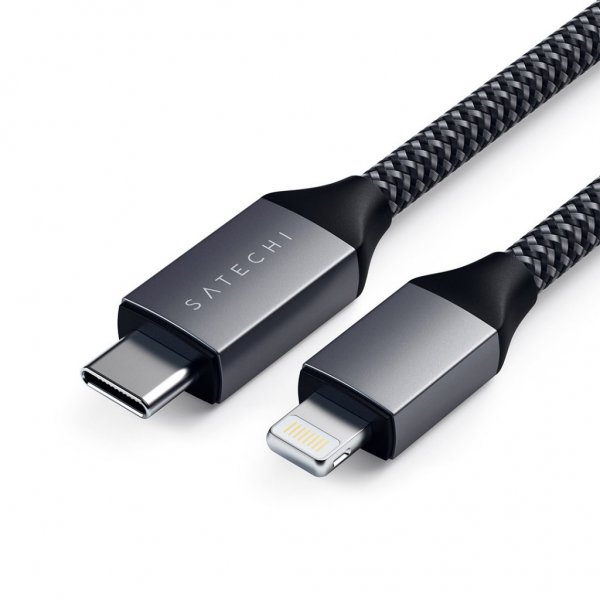 Satechi USB-C til Lightning-kabel 1.8 meter Grå